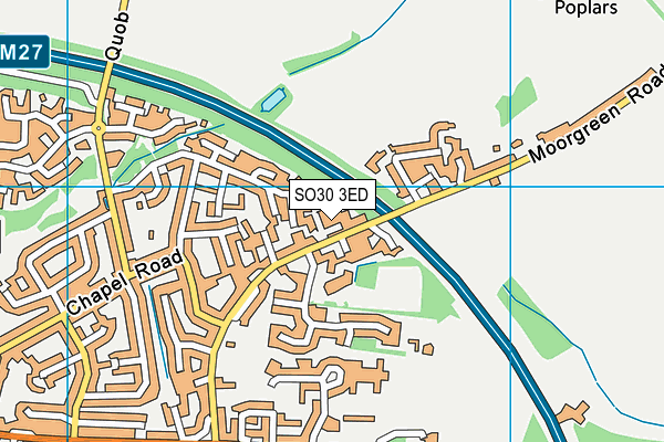 SO30 3ED map - OS VectorMap District (Ordnance Survey)