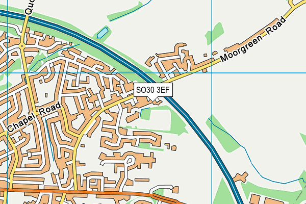 SO30 3EF map - OS VectorMap District (Ordnance Survey)