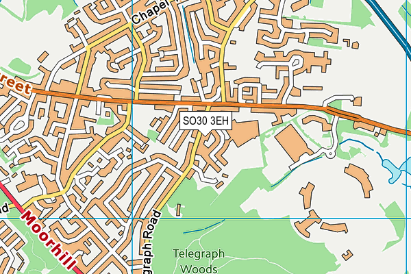 SO30 3EH map - OS VectorMap District (Ordnance Survey)