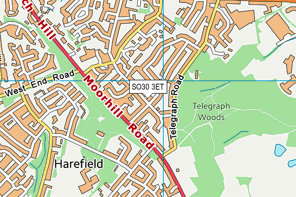 SO30 3ET map - OS VectorMap District (Ordnance Survey)