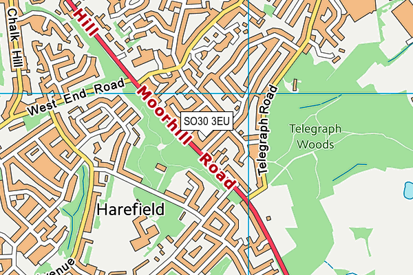 SO30 3EU map - OS VectorMap District (Ordnance Survey)