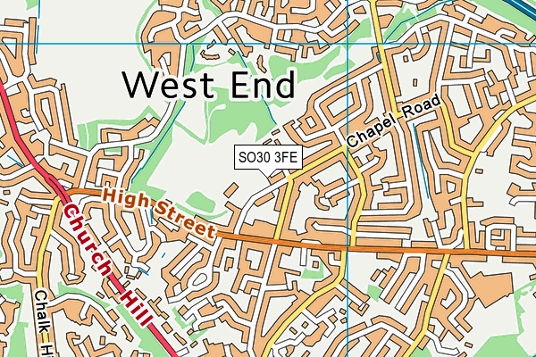 West End Parish Centre map (SO30 3FE) - OS VectorMap District (Ordnance Survey)