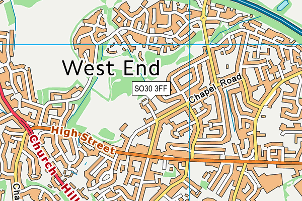 SO30 3FF map - OS VectorMap District (Ordnance Survey)