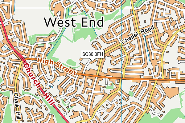 SO30 3FH map - OS VectorMap District (Ordnance Survey)