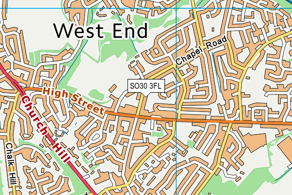SO30 3FL map - OS VectorMap District (Ordnance Survey)