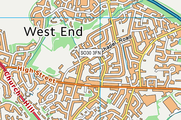 SO30 3FN map - OS VectorMap District (Ordnance Survey)
