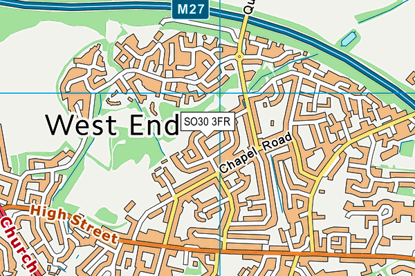 SO30 3FR map - OS VectorMap District (Ordnance Survey)