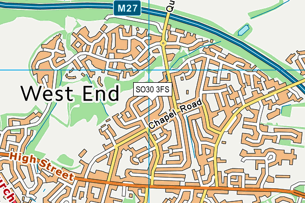 SO30 3FS map - OS VectorMap District (Ordnance Survey)