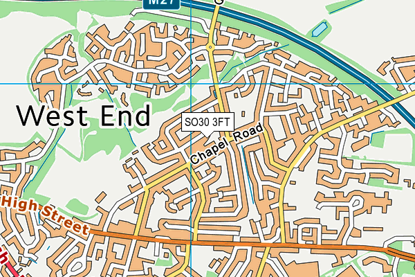 SO30 3FT map - OS VectorMap District (Ordnance Survey)