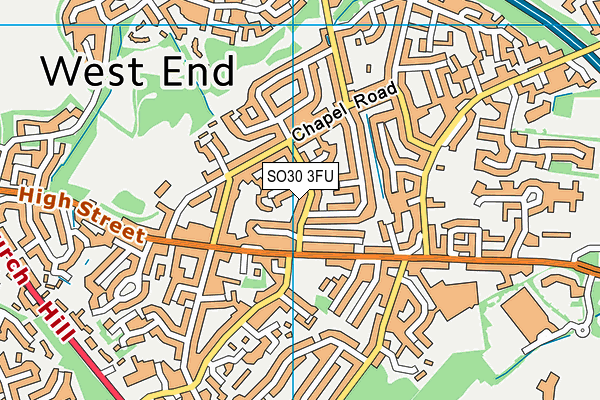 SO30 3FU map - OS VectorMap District (Ordnance Survey)