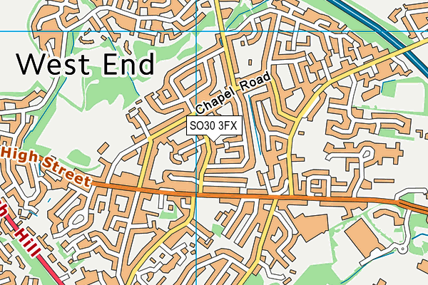 SO30 3FX map - OS VectorMap District (Ordnance Survey)