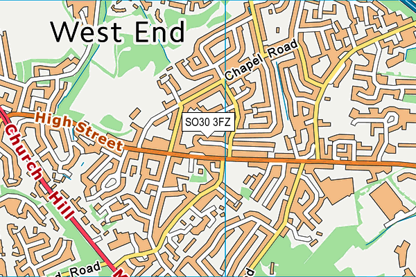 SO30 3FZ map - OS VectorMap District (Ordnance Survey)