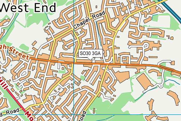 SO30 3GA map - OS VectorMap District (Ordnance Survey)