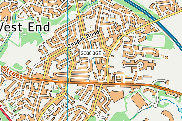 SO30 3GE map - OS VectorMap District (Ordnance Survey)