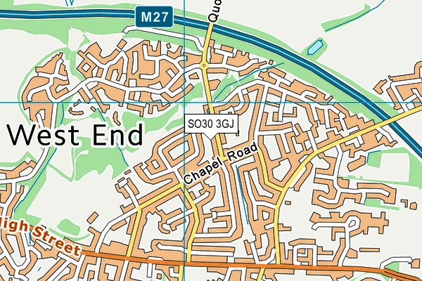 SO30 3GJ map - OS VectorMap District (Ordnance Survey)