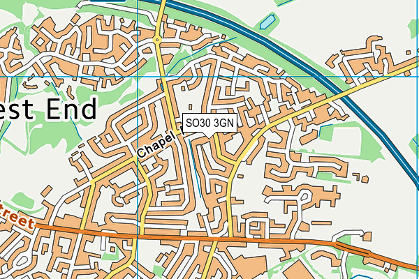 SO30 3GN map - OS VectorMap District (Ordnance Survey)
