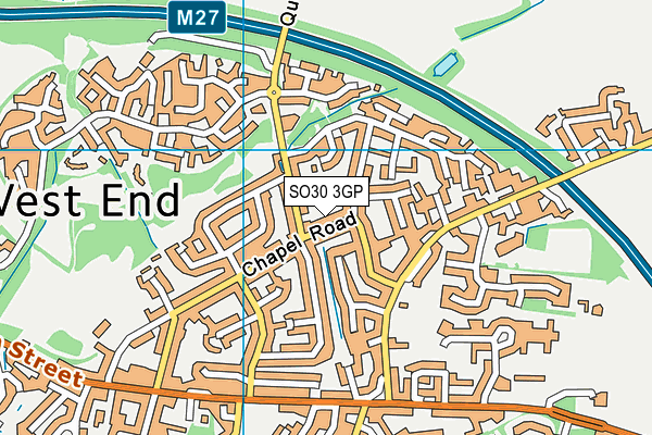 SO30 3GP map - OS VectorMap District (Ordnance Survey)