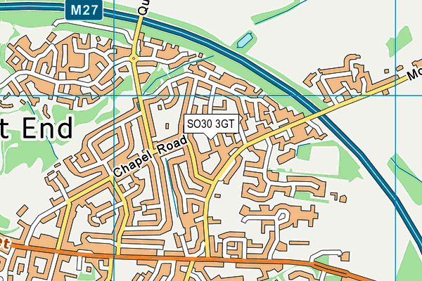 SO30 3GT map - OS VectorMap District (Ordnance Survey)