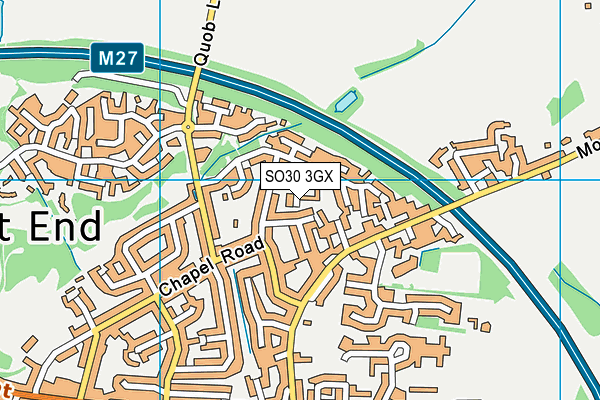 SO30 3GX map - OS VectorMap District (Ordnance Survey)