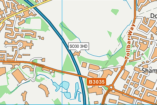 SO30 3HD map - OS VectorMap District (Ordnance Survey)