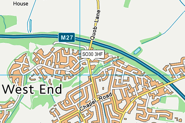 SO30 3HF map - OS VectorMap District (Ordnance Survey)