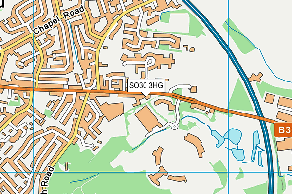 SO30 3HG map - OS VectorMap District (Ordnance Survey)