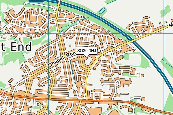 SO30 3HJ map - OS VectorMap District (Ordnance Survey)