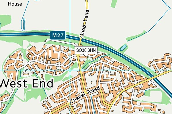 SO30 3HN map - OS VectorMap District (Ordnance Survey)