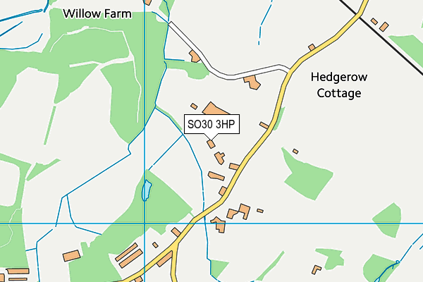 SO30 3HP map - OS VectorMap District (Ordnance Survey)