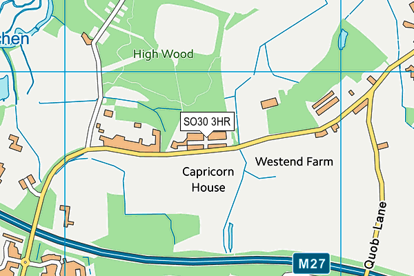 SO30 3HR map - OS VectorMap District (Ordnance Survey)