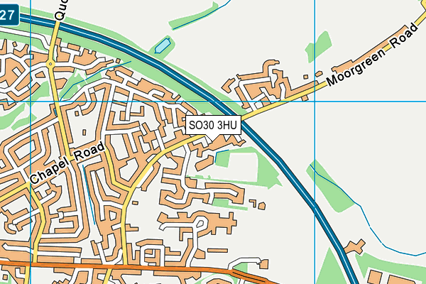 SO30 3HU map - OS VectorMap District (Ordnance Survey)
