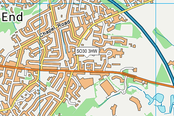 SO30 3HW map - OS VectorMap District (Ordnance Survey)