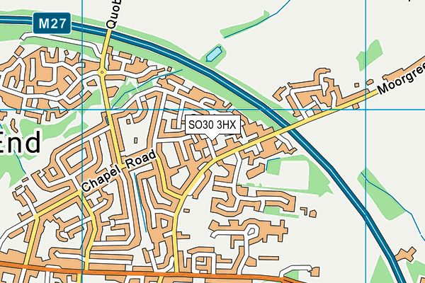 SO30 3HX map - OS VectorMap District (Ordnance Survey)