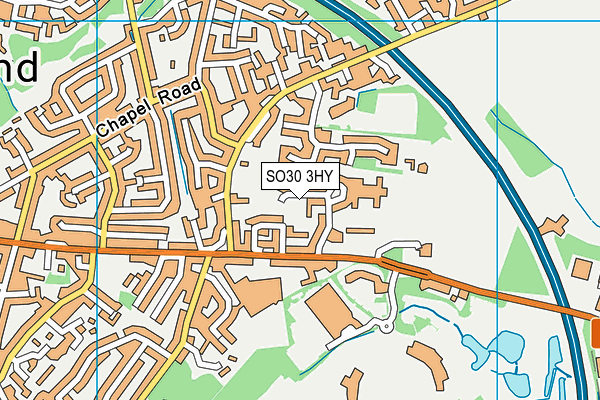 SO30 3HY map - OS VectorMap District (Ordnance Survey)