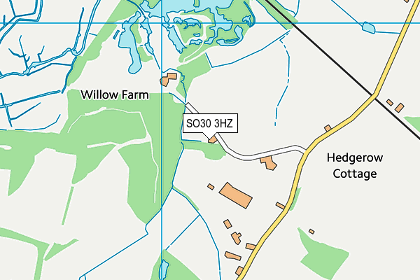 SO30 3HZ map - OS VectorMap District (Ordnance Survey)