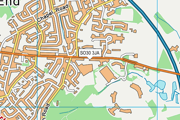 SO30 3JA map - OS VectorMap District (Ordnance Survey)