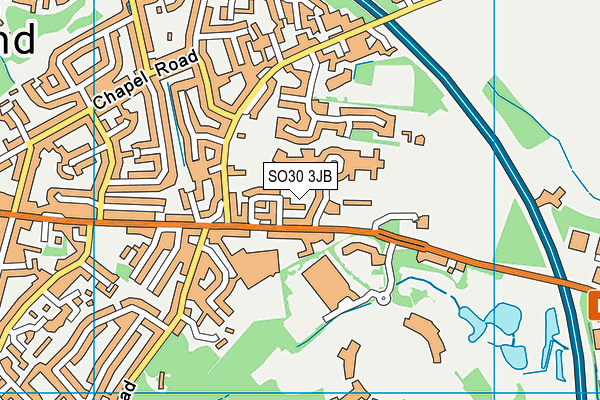 SO30 3JB map - OS VectorMap District (Ordnance Survey)