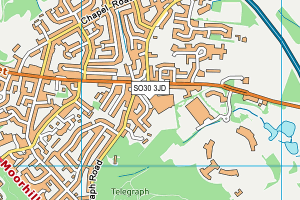 SO30 3JD map - OS VectorMap District (Ordnance Survey)