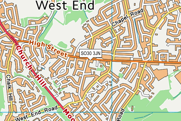 SO30 3JN map - OS VectorMap District (Ordnance Survey)