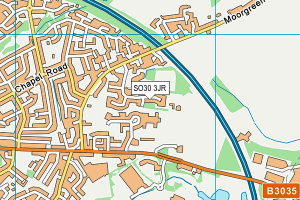 SO30 3JR map - OS VectorMap District (Ordnance Survey)