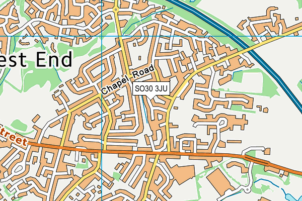 SO30 3JU map - OS VectorMap District (Ordnance Survey)