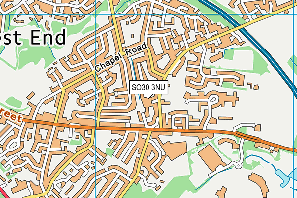 SO30 3NU map - OS VectorMap District (Ordnance Survey)