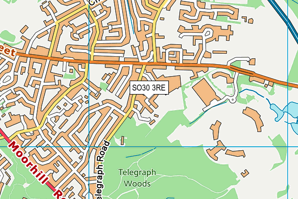 SO30 3RE map - OS VectorMap District (Ordnance Survey)