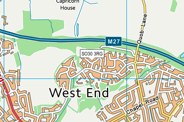 SO30 3RG map - OS VectorMap District (Ordnance Survey)