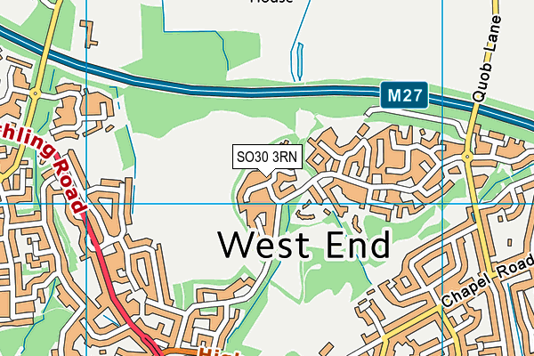 SO30 3RN map - OS VectorMap District (Ordnance Survey)