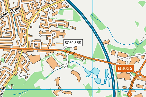 SO30 3RS map - OS VectorMap District (Ordnance Survey)