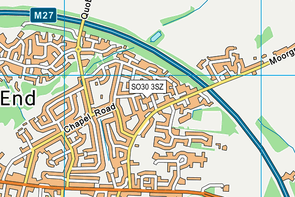 SO30 3SZ map - OS VectorMap District (Ordnance Survey)