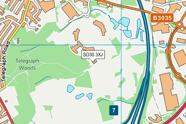 Boundary Lakes Golf Course map (SO30 3XJ) - OS VectorMap District (Ordnance Survey)
