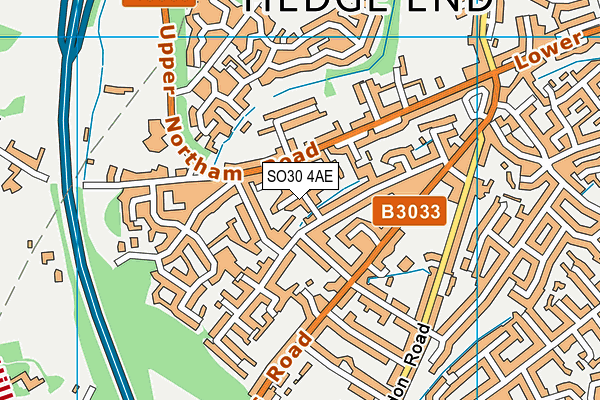 SO30 4AE map - OS VectorMap District (Ordnance Survey)
