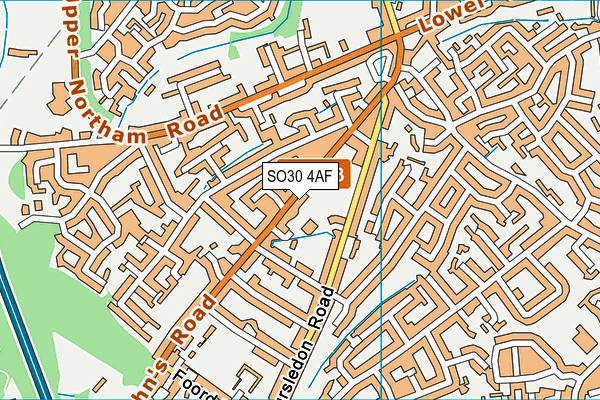 Hedge End Village Hall map (SO30 4AF) - OS VectorMap District (Ordnance Survey)